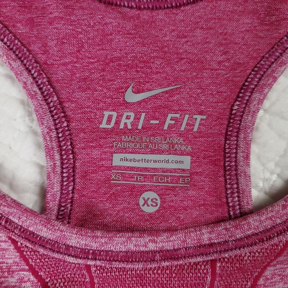 Nike Dri-Fit Racerback Marled Red Pink Athletic Wicking Running Gym Tank Top XS - Picture 4 of 11